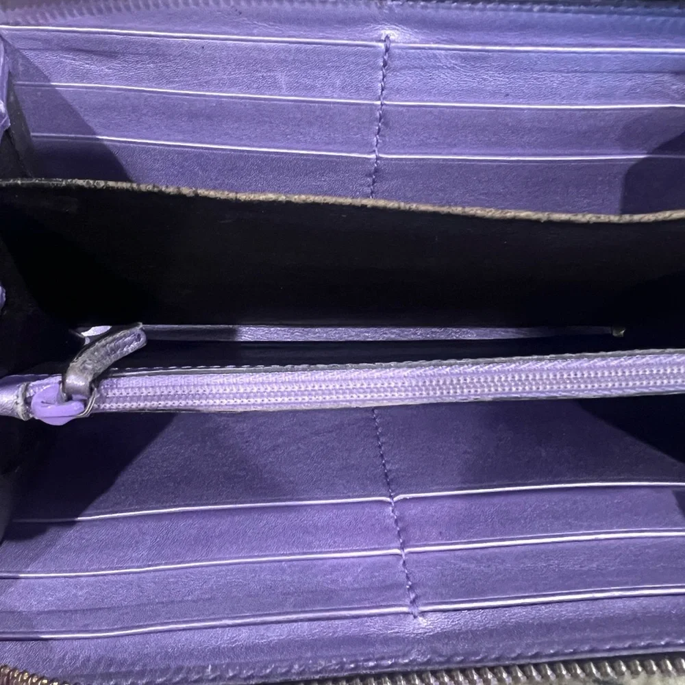 Gucci Brown and Purple Monogram Wallet - Picture 10 of 15